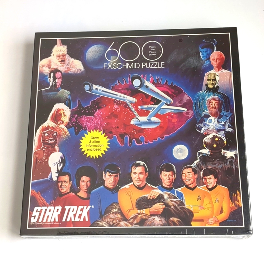 NIB Vintage Star Trek F.X.Schmid 600 Piece Jigsaw Exquisit Puzzle Sealed